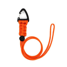 Load image into Gallery viewer, Paracord Keychain Military Braided Nylon Lanyard With Metal Triangle Buckle High Strength Parachute Cord Carabiner
