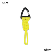 Load image into Gallery viewer, Paracord Keychain Military Braided Nylon Lanyard With Metal Triangle Buckle High Strength Parachute Cord Carabiner
