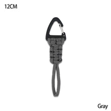 Load image into Gallery viewer, Paracord Keychain Military Braided Nylon Lanyard With Metal Triangle Buckle High Strength Parachute Cord Carabiner
