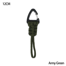 Load image into Gallery viewer, Paracord Keychain Military Braided Nylon Lanyard With Metal Triangle Buckle High Strength Parachute Cord Carabiner
