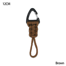 Load image into Gallery viewer, Paracord Keychain Military Braided Nylon Lanyard With Metal Triangle Buckle High Strength Parachute Cord Carabiner
