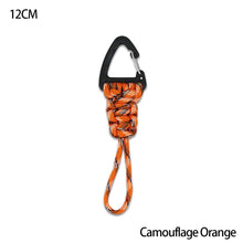 Load image into Gallery viewer, Paracord Keychain Military Braided Nylon Lanyard With Metal Triangle Buckle High Strength Parachute Cord Carabiner
