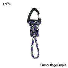 Load image into Gallery viewer, Paracord Keychain Military Braided Nylon Lanyard With Metal Triangle Buckle High Strength Parachute Cord Carabiner
