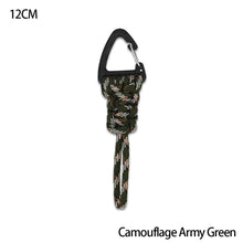 Load image into Gallery viewer, Paracord Keychain Military Braided Nylon Lanyard With Metal Triangle Buckle High Strength Parachute Cord Carabiner
