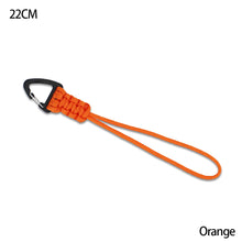 Load image into Gallery viewer, Paracord Keychain Military Braided Nylon Lanyard With Metal Triangle Buckle High Strength Parachute Cord Carabiner
