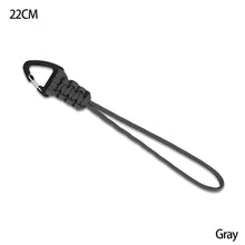 Load image into Gallery viewer, Paracord Keychain Military Braided Nylon Lanyard With Metal Triangle Buckle High Strength Parachute Cord Carabiner
