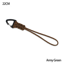 Load image into Gallery viewer, Paracord Keychain Military Braided Nylon Lanyard With Metal Triangle Buckle High Strength Parachute Cord Carabiner
