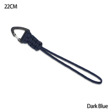 Load image into Gallery viewer, Paracord Keychain Military Braided Nylon Lanyard With Metal Triangle Buckle High Strength Parachute Cord Carabiner
