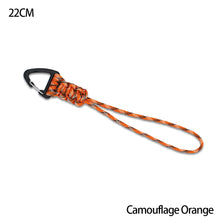 Load image into Gallery viewer, Paracord Keychain Military Braided Nylon Lanyard With Metal Triangle Buckle High Strength Parachute Cord Carabiner
