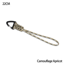 Load image into Gallery viewer, Paracord Keychain Military Braided Nylon Lanyard With Metal Triangle Buckle High Strength Parachute Cord Carabiner
