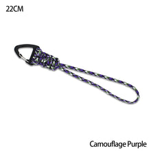 Load image into Gallery viewer, Paracord Keychain Military Braided Nylon Lanyard With Metal Triangle Buckle High Strength Parachute Cord Carabiner
