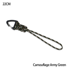 Load image into Gallery viewer, Paracord Keychain Military Braided Nylon Lanyard With Metal Triangle Buckle High Strength Parachute Cord Carabiner
