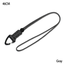 Load image into Gallery viewer, Paracord Keychain Military Braided Nylon Lanyard With Metal Triangle Buckle High Strength Parachute Cord Carabiner

