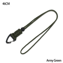 Load image into Gallery viewer, Paracord Keychain Military Braided Nylon Lanyard With Metal Triangle Buckle High Strength Parachute Cord Carabiner
