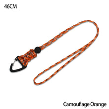 Load image into Gallery viewer, Paracord Keychain Military Braided Nylon Lanyard With Metal Triangle Buckle High Strength Parachute Cord Carabiner
