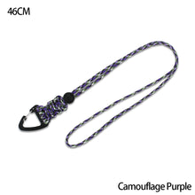 Load image into Gallery viewer, Paracord Keychain Military Braided Nylon Lanyard With Metal Triangle Buckle High Strength Parachute Cord Carabiner
