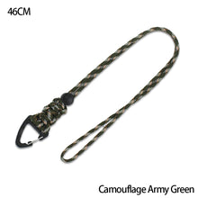 Load image into Gallery viewer, Paracord Keychain Military Braided Nylon Lanyard With Metal Triangle Buckle High Strength Parachute Cord Carabiner

