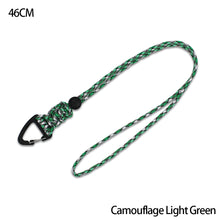 Load image into Gallery viewer, Paracord Keychain Military Braided Nylon Lanyard With Metal Triangle Buckle High Strength Parachute Cord Carabiner
