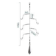Load image into Gallery viewer, 3Bags/lot High Carbon Steel Fishing Hooks with 5 Small Hooks Rigs Swivel Fishing Lures Pesca Lure String Hooks 3#-13#
