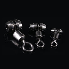 Load image into Gallery viewer, 10pcs/Package Cross Fishing Swivel Heavy Duty Ball Bearing Connector Rolling Solid Ring Hook Fish Tacke Accessories
