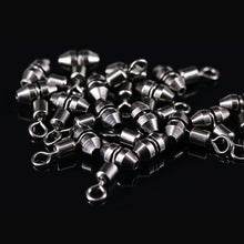 Load image into Gallery viewer, 10pcs/Package Cross Fishing Swivel Heavy Duty Ball Bearing Connector Rolling Solid Ring Hook Fish Tacke Accessories

