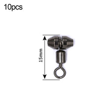 Load image into Gallery viewer, 10pcs/Package Cross Fishing Swivel Heavy Duty Ball Bearing Connector Rolling Solid Ring Hook Fish Tacke Accessories
