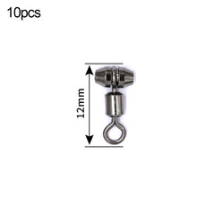 Load image into Gallery viewer, 10pcs/Package Cross Fishing Swivel Heavy Duty Ball Bearing Connector Rolling Solid Ring Hook Fish Tacke Accessories
