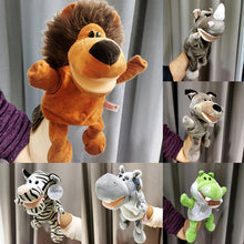 Load image into Gallery viewer, Animal Hand Puppet Cute Cartoon Toys Role Play Bedtime Story Props Soft Baby Play Lion Tiger Gorilla Giraffe Stuffed Plush Doll Children GIft
