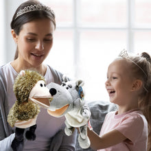 Load image into Gallery viewer, Animal Hand Puppet Cute Cartoon Toys Role Play Bedtime Story Props Soft Baby Play Lion Tiger Gorilla Giraffe Stuffed Plush Doll Children GIft

