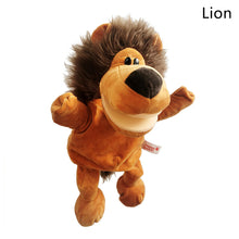 Load image into Gallery viewer, Animal Hand Puppet Cute Cartoon Toys Role Play Bedtime Story Props Soft Baby Play Lion Tiger Gorilla Giraffe Stuffed Plush Doll Children GIft
