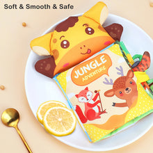 Load image into Gallery viewer, Hand Puppet Fabric Books Baby Cloth Book with Tail Early Development for Newborn Kids Learning Education Develop Cognize Reading Puzzle Book
