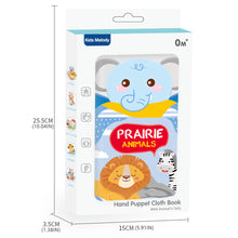 Load image into Gallery viewer, Hand Puppet Fabric Books Baby Cloth Book with Tail Early Development for Newborn Kids Learning Education Develop Cognize Reading Puzzle Book
