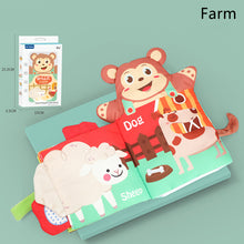 Load image into Gallery viewer, Hand Puppet Fabric Books Baby Cloth Book with Tail Early Development for Newborn Kids Learning Education Develop Cognize Reading Puzzle Book
