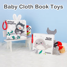 Load image into Gallery viewer, Baby Fabric Books Cloth Book Early Development for 0-12 Months Newborn Kids Learning Education Develop Cognize Animal Tails Reading Toy

