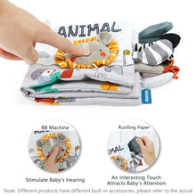 Load image into Gallery viewer, Baby Fabric Books Cloth Book Early Development for 0-12 Months Newborn Kids Learning Education Develop Cognize Animal Tails Reading Toy
