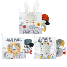 Load image into Gallery viewer, Baby Fabric Books Cloth Book Early Development for 0-12 Months Newborn Kids Learning Education Develop Cognize Animal Tails Reading Toy
