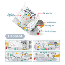Load image into Gallery viewer, Baby Fabric Books Cloth Book Early Development for 0-12 Months Newborn Kids Learning Education Develop Cognize Animal Tails Reading Toy
