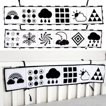 Load image into Gallery viewer, Baby Cloth Book Early Development for 0-12 Months Newborn Crib Toys High Contrast Black and White Montessori Learning Education Toy
