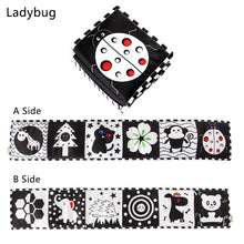 Load image into Gallery viewer, Baby Cloth Book Early Development for 0-12 Months Newborn Crib Toys High Contrast Black and White Montessori Learning Education Toy
