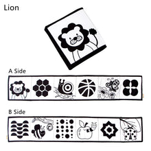 Load image into Gallery viewer, Baby Cloth Book Early Development for 0-12 Months Newborn Crib Toys High Contrast Black and White Montessori Learning Education Toy
