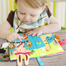 Load image into Gallery viewer, Baby Fabric Books Cloth Book Early Development for 0-12 Months Newborn Kids Learning Education Develop Cognize Animal Tails Reading Toy
