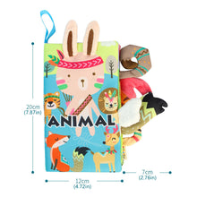Load image into Gallery viewer, Baby Fabric Books Cloth Book Early Development for 0-12 Months Newborn Kids Learning Education Develop Cognize Animal Tails Reading Toy

