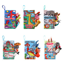 Load image into Gallery viewer, Baby Fabric Books Cloth Book Early Development for 0-12 Months Newborn Kids Learning Education Develop Cognize Animal Tails Reading Toy
