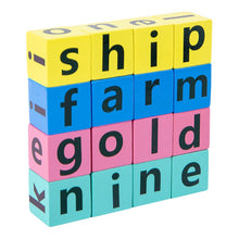 Load image into Gallery viewer, Letter Spelling Block Fun Game English Words Flash Cards Early Learning Educational Puzzle for Baby Montessori Wood Toy
