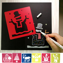 Load image into Gallery viewer, 6PCS/set DIY Children's Painting Template Child Educational Toys Stencil Suit Dinosaur Animal Car Drawing Board Montessori Drawing Toy
