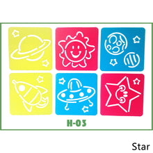 Load image into Gallery viewer, 6PCS/set DIY Children's Painting Template Child Educational Toys Stencil Suit Dinosaur Animal Car Drawing Board Montessori Drawing Toy
