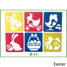 Load image into Gallery viewer, 6PCS/set DIY Children's Painting Template Child Educational Toys Stencil Suit Dinosaur Animal Car Drawing Board Montessori Drawing Toy

