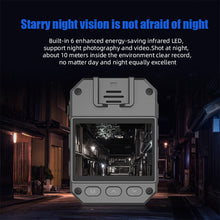 Load image into Gallery viewer, 1080P HD DV Action Cam Wearable 1800mAh Night Vision Video Recorder Camera Security Guard Law Enforcement Bodycam with Back Clip
