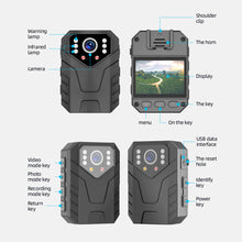 Load image into Gallery viewer, 1080P HD DV Action Cam Wearable 1800mAh Night Vision Video Recorder Camera Security Guard Law Enforcement Bodycam with Back Clip
