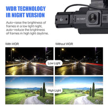 Load image into Gallery viewer, Car Driving Recorder Front And Rear Dual Lens Camera Angel Wide Vision Night DashCam Driving Parking Car DVR Reversing

